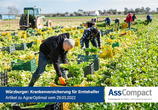 Presse - 29.03.2022: Neue Versicherung für Saisonarbeitskräfte und Erntehelfer