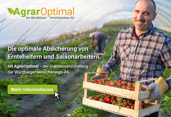 AgrarOptimal Erntehelferversicherung der Würzburger