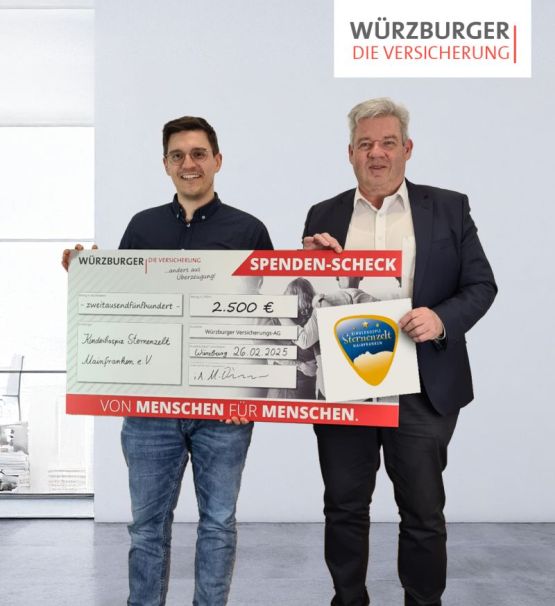 Würzburger Versicherungs-AG unterstützt Kinderhospiz Sternenzelt Mainfranken e.V.