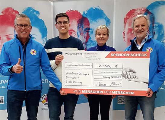 Soziale Projekte - Spende an Bahnhofsmission Würzburg