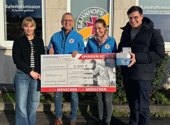 Grafik: Soziale Projekte - Spende an Bahnhofsmission Würzburg 2025